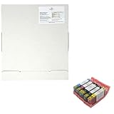 5 x CARTUCHOS COMESTIBLES COMPATIBLES CON CANON PGI570 CLI571 1 DE CADA COLOR.