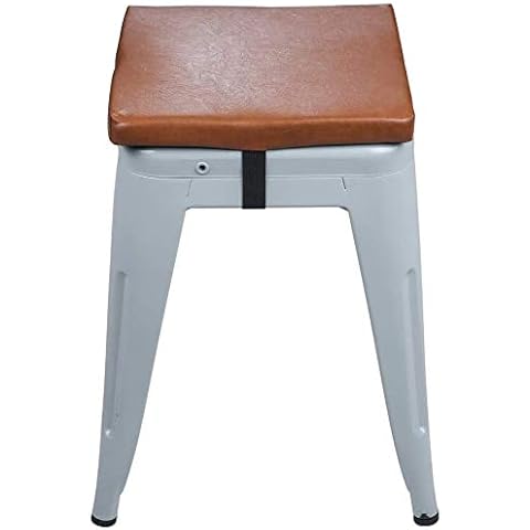 Square Seat Cushion 12x12 inch, Waterproof Leather Square Chair Pad, Anti Slip, Perfect for Metal/Wood Stool Chairs Cover