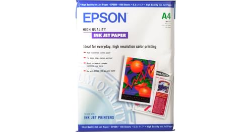 Image of Epson High Quality Ink Jet Paper 8.3 "x 11.7" 100s A4 (210 × 297 mm) Matte Paper – A4 (210 × 297 mm), Matte, Inkjet Print, 95 g/m², 100 Sheets)