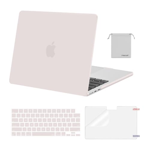 Image of MOSISO Compatible with MacBook Air 13 inch Case M5 2026 M4 2025 M3 M2 2024-2022 A3449 A3240 A3113 A2681,Hard Shell&Keyboard Cover&Screen Film&Pouch for MacBook Air 13.6 inch Case, Stone Gray