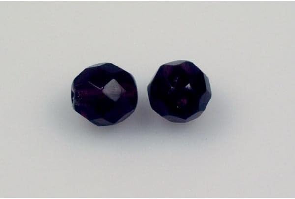 60pcs Fire Polished Faceted Beads Round 4 mm, Transparent Amethyst (20080), Bohemia Crystal Glass, Czechia 15119001