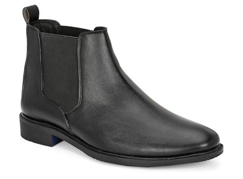 Image of AFROJACK Men's Genuine Leather Chelsea Boots | Stylish & Comfortable Ankle Boots (rd9938)