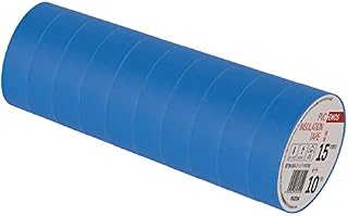 EMOS taśma izolacyjna PCW, biała, 10 sztuk, 15 mm x 10 m, grubość taśmy 0,13 mm, samoprzylepna, wysoka wytrzymałość na naprężenie i zakres temperatur użytkowania, odporna na promieniowanie UV,