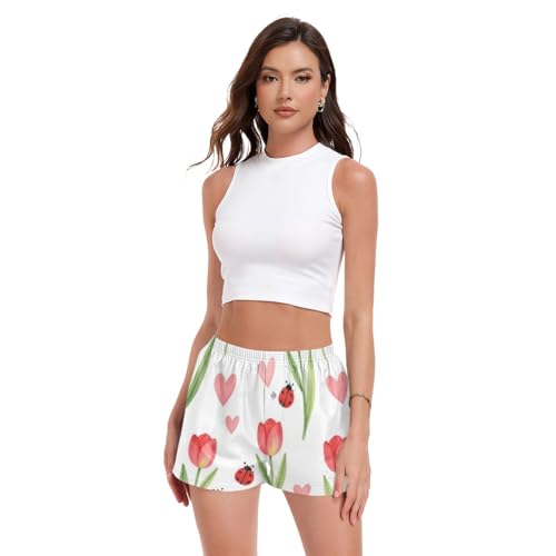 Short ample femme GuoChe tissu tissé léger facile à enfiler