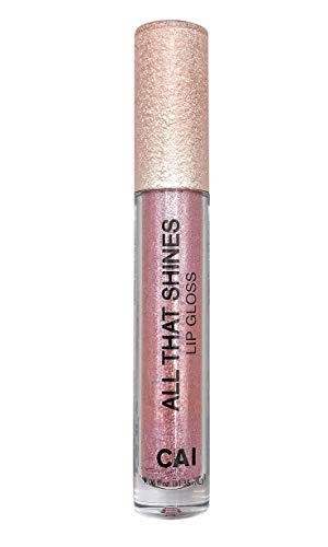 Lip Gloss Glitter Shimmer Shine Holographic Lipstick Cosmetic Grade Glamour, Rose Gold Pink