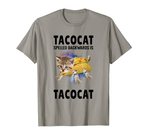 Tacocat Spelled Backward Is Taco Cat Tee Cat E Taco Amante Maglietta