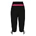 Generic All Purchased Orders Womens Capri Pants Joggers Summer Stretch High Waist Color Block Capris Sweatpants Casual Lightweight Running Trousers Pantalones De Mujer, Large, A06_black