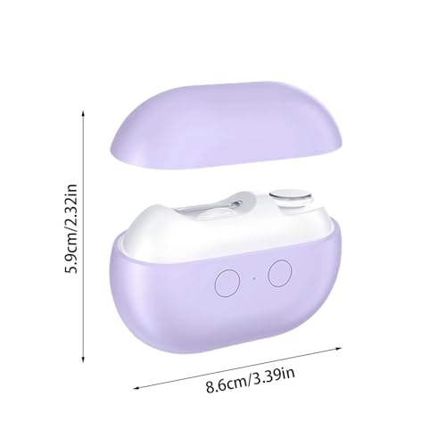 Cortaúñas inteligente morado de 8,6 cm con luz LED integrada y función de alisado 4