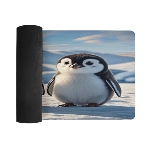 Cute Penguins Desk Pad Large Office Desk Mat Waterproof Mouse Pad miniatura 3