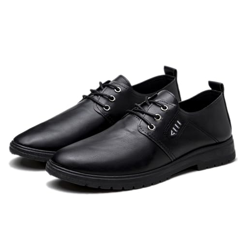 YZABEL Leather Male Dress Shoes Pointed Toe Glossy Carving Large Size Leather Shoes Classic Modern Formal Leather Shoes Casual Loafers