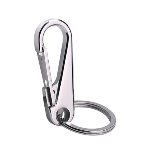 VALICLUD Llavero de Acero Inoxidable Hombre Resistente y Duradero Diseño Espejo Pulido Cadena de Fijación para Llaves de Coche y Casa