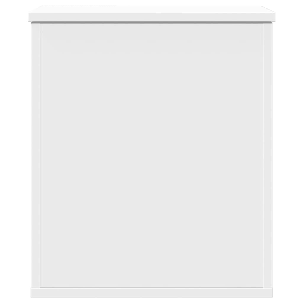 Caja de almacenamiento blanca, 40 x 42 x 46 cm, material de madera, organizador de almacenamiento, estante, ropa, armario
