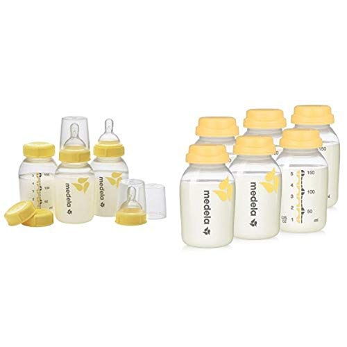 Image of Medela Breastmilk Bottle Set and Breast Milk Collection and Storage Bottles