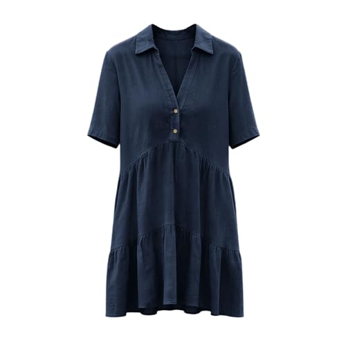 Robe longueur genou en lin pour femme chic et ample