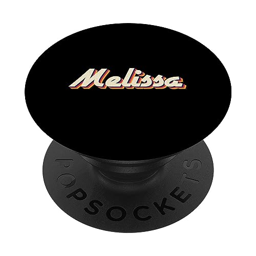 Melissa Gifts Idea Retro First Name Vintage Melissa PopSockets Swappable PopGrip, Black