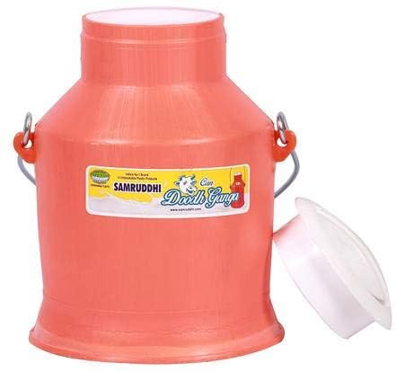 AADB Plastic Milk Can 5 LTR – Unbreakable Multipurpose Milk & Water Storage Container Durable and Lightweight for Household, Dairy, Commercial Use (Orange & Blue, 5-Liter Capacity)-image-7