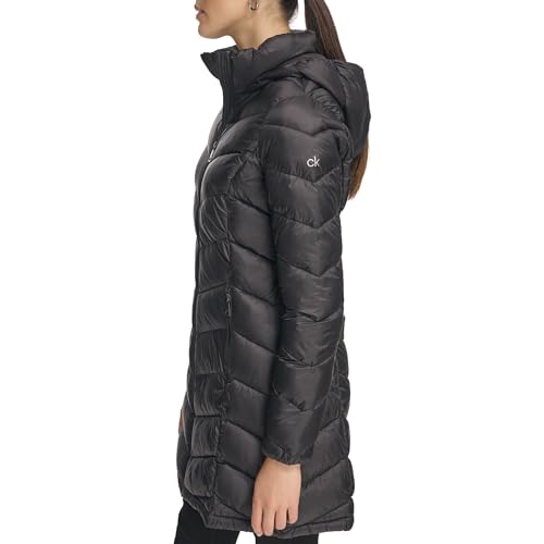 Calvin Klein Women's Everyday Hooded Zip Front Puffer Long Sleeve Coat3