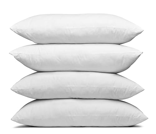 Bedding Home Hollow Fiber Pillows 4 Pack Hotel Quality | Feels Like Down Pillow for Neck & Back Pain Relief | Anti Snoring Back Support Pillow
