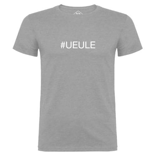 T-Shirt Homme UEULLE Gris en coton basique à col rond