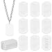 BENECREAT 30 Pack 2x1.14 Shield Shape Stamping Blanks Aluminum Blank Pendants with Snap Storage Case for Necklace Bracelet Jewelry Pendant Charms Dog Tags