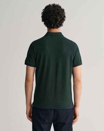 GANT Herren Reg Shield Pique Polohemd, Tartan Green, 3XL EU – Ansicht 2