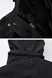 YSENTO Damen 3-in-1 Skijacke Winter Fleecejacke wasserdichte Winddichte Warme Funktions Outdoor Softshell Jacke mit Abnehmbarer Kapuze(Schwarz,L)