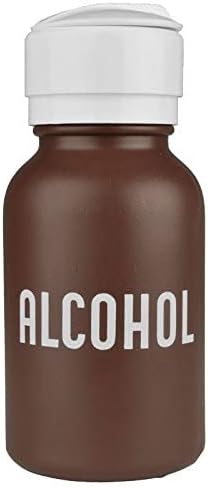 35601 HDPE 8oz Alcohol Dispensing Bottle, with Lasting-Touch Pump, Brown (1-Pack)