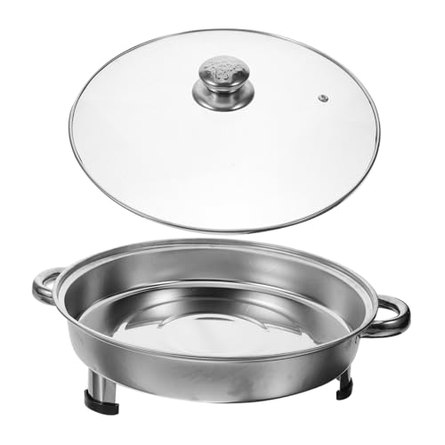 Holibanna Rectangular Inoxidable para Asados de Inducción con Mango para Barbacoa y Actividades