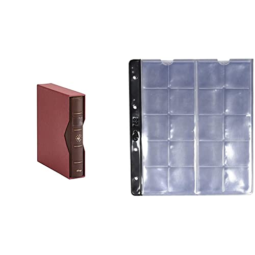 Pardo 170005 album monedas euro color burdeos con pack de fundas 76200