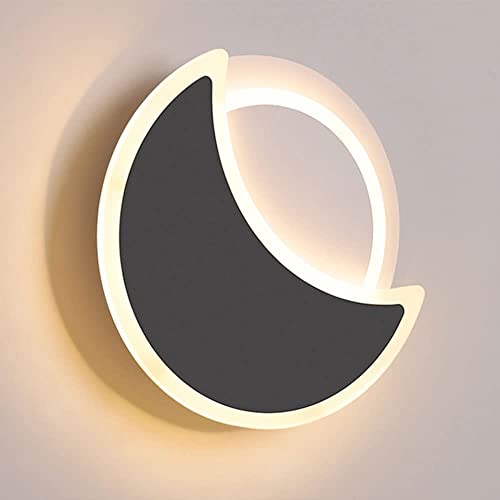 Applique Murale LED Lune Blanche Tricolore Luminaire Veilleuse pour Chambre d'Enfant