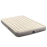 INTEX QUEEN DURA-BEAM SERIES SINGLE HIGH AIRBED Queen Dura-beam Series Single High Airbed - Taupe & Grey, Quee size