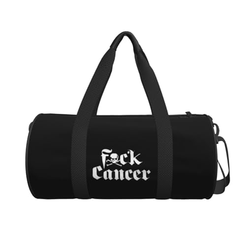 Fuck Cancers Convertible Garment Bag with Shoulder Strap, Carry on Garment Duffel Bag for Men Women - Rolling Foldable for Travel Luggage Bags (Black)2