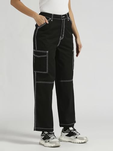 Image of Pepe Jeans Women's High Rise Regular Casual Pants