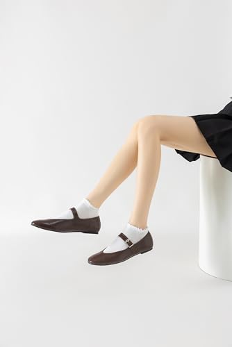Image of No Show Socks Womens Low Cut Non Slip Cute Ruffle Ankle Socks 6 Pairs