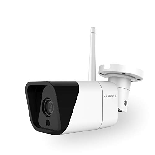 KAANSKY K4 Outdoor WiFi Wired Security Camera HD1080P Waterproof IP66 Mount Bullet Surveillance Camera with Motion Detection& Night Vision&Max 128g SD Card with 3-Meter Power Cord Smart Alert Monitor