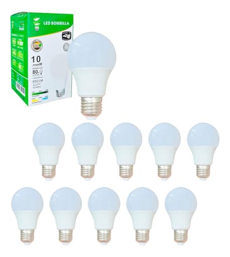 La Mejor Selección de Focos Walmart los más recomendados. 48 Foco Led 10w Luz Fria 6500k Ahorrador P/casa E27 A19 10focos