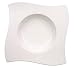 Produktbild Villeroy & Boch NewWave Suppenteller, Speiseteller, für Suppen/Eintöpfe, rechteckig, Premium Porzellan, spülmaschinen- und mikrowellengeeignet, weiß, 24 cm