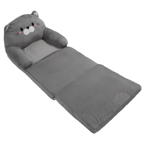Image of SUNGOOYUE Baby Armrest Sofa Bed Plush Grey Toddler Chair for Relaxing Playing Resting for Home (3 Layer)