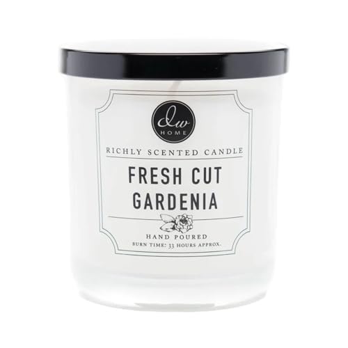 DW Home Fresh Cut Gardenia Scented Candle for Home, 15 oz, Large Double Wick Candle Jar, Up to 56H Burn Time, Luxury Scented Candle for Relaxation, Gifting, Home Decor