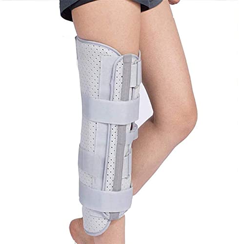 Attelle de genou réglable pour immobilisation et stabilisation jambe homme et femme