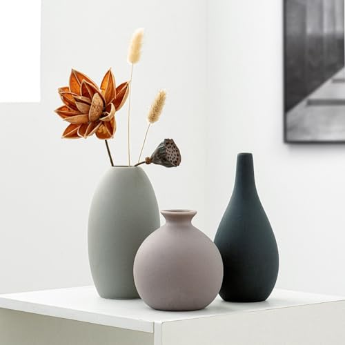 Maestria artigianale nella lavorazione della ceramica: questo set di 3 vasi è realizzato con cura artigianale in argilla di alta qualità e cotto ad alte temperature per garantire una lunga durata. Caratterizzati da una superficie resistente alla corrosione, i vasi hanno anche un interno impermeabile, che li rende ideali per contenere fiori freschi e preservarne la vivacità. Sono anche perfetti per esporre con eleganza piante artificiali e fiori secchi, aggiungendo un fascino senza tempo alla tua casa