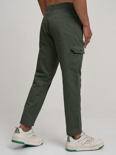 Image of Highlander Men's Tapered Fit | Cargo Trousers | Sleek & Functional | Utility Pockets | Trouser for Men | Men Trousers