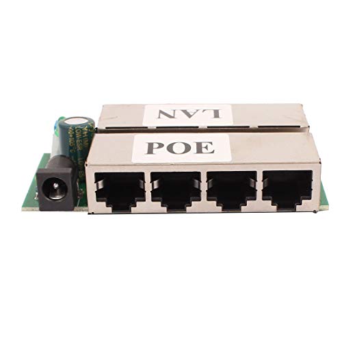 Aexit Módulo Inyector 4 Puertos LAN POE Power Over Ethernet para Adaptadores de Red Cámara IP miniatura 2
