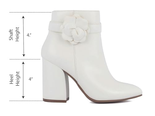 Sugar Women's Winter Chelsea Booties - Chunky High Heel, Pointed Toe, Fashion Ankle Boots-Evvie2