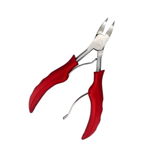 PACKOVE 1 Pieza Alicates para uñas tijeras de uñas gruesas podólogo cortaúñas Clavos pinza de manicura Herramientas para el cuidado de las uñas removedor de uñas caucho rojo
