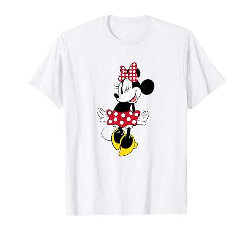 Disney Minnie Mouse Vintage Sweetie Red Polka Dot Wink Face T-Shirt