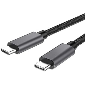 nonda USB C to USB C Cable 100W/5A 6.6ft USB Type C PD Fast Charging Cable Braided Nylon Cord Compatible with MacBook Pro