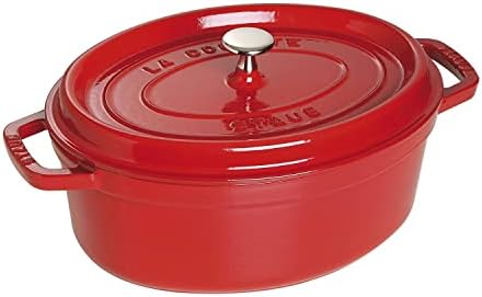 Staub Cast Iron Roaster/Cocotte, Oval 33 cm, 6.7 L, Basil/Green