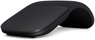 Microsoft Arc Mouse - Black. Sleek,Ergonomic design, Ultra slim and lightweight, Bluetooth Mouse for PC/Laptop,Desktop works with Windows/Mac computers
