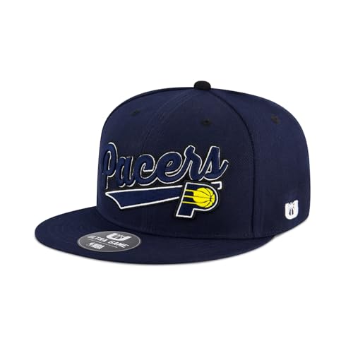 Ultra Game NBA Official Mens Snap Back 3D Embroidered Team Logo Baseball Cap Hat - Unisex Indiana Pacers Team Color 1SIZE
